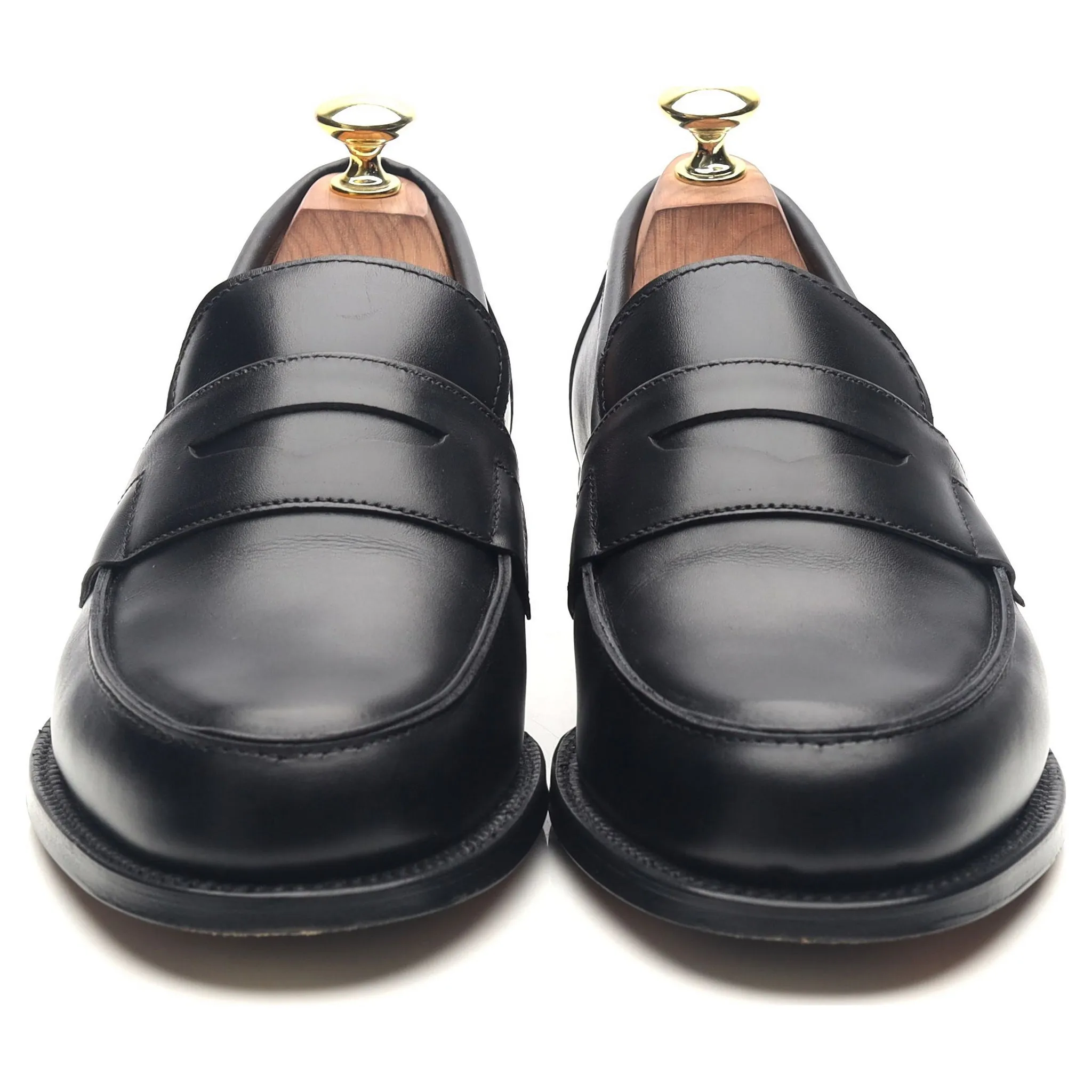 'Epsom' Black Leather Loafers UK 7 E