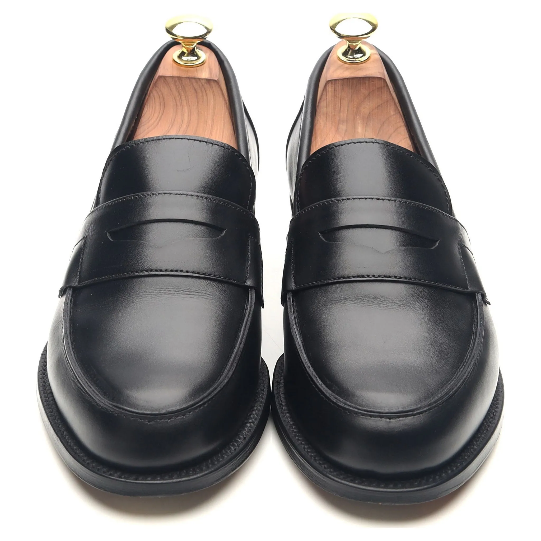 'Epsom' Black Leather Loafers UK 7 E