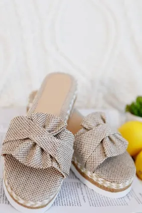 Fabiana Bow Slip On Sandals