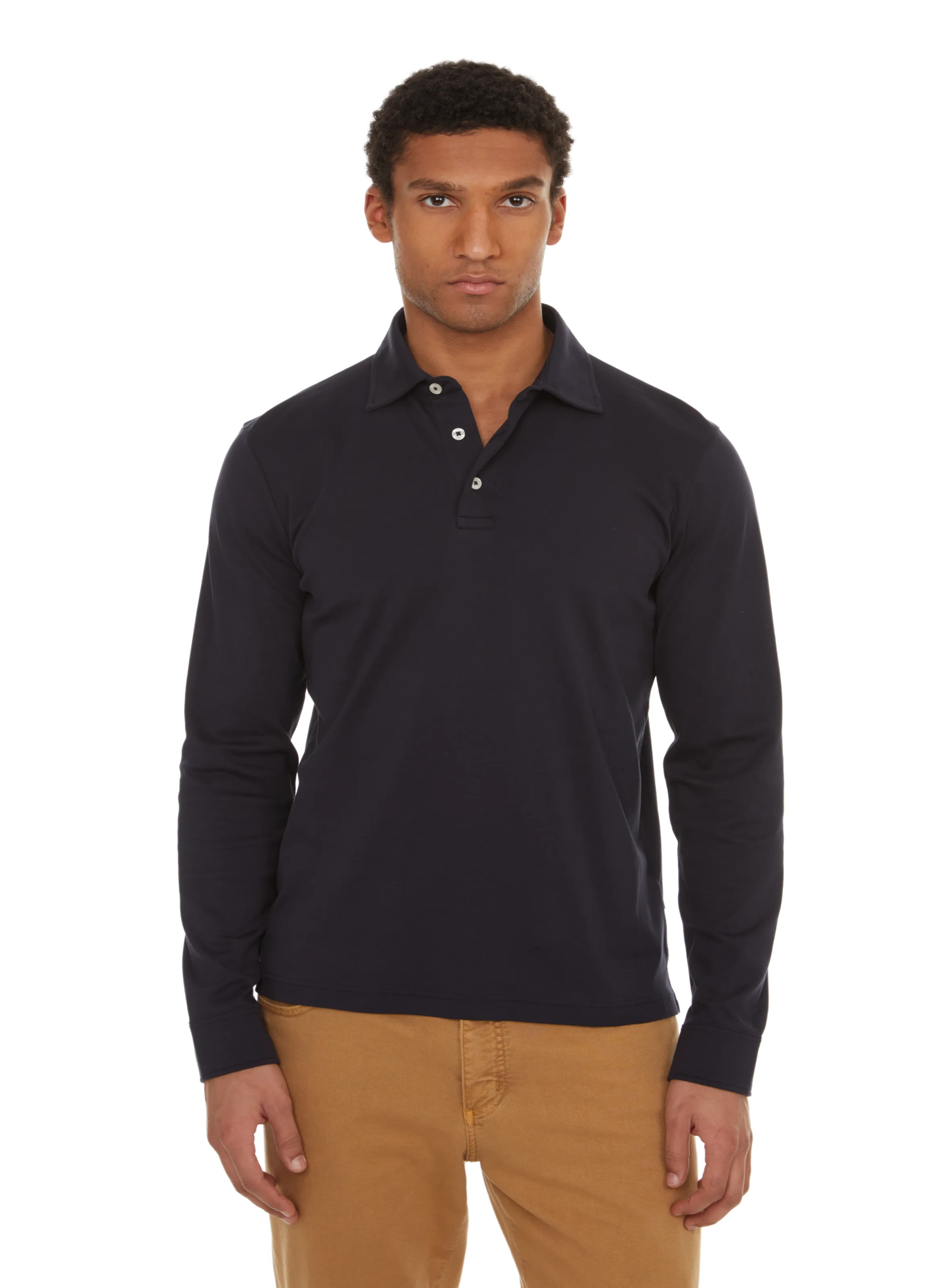 FACONNABLE  Long-sleeved polo shirt - Blue