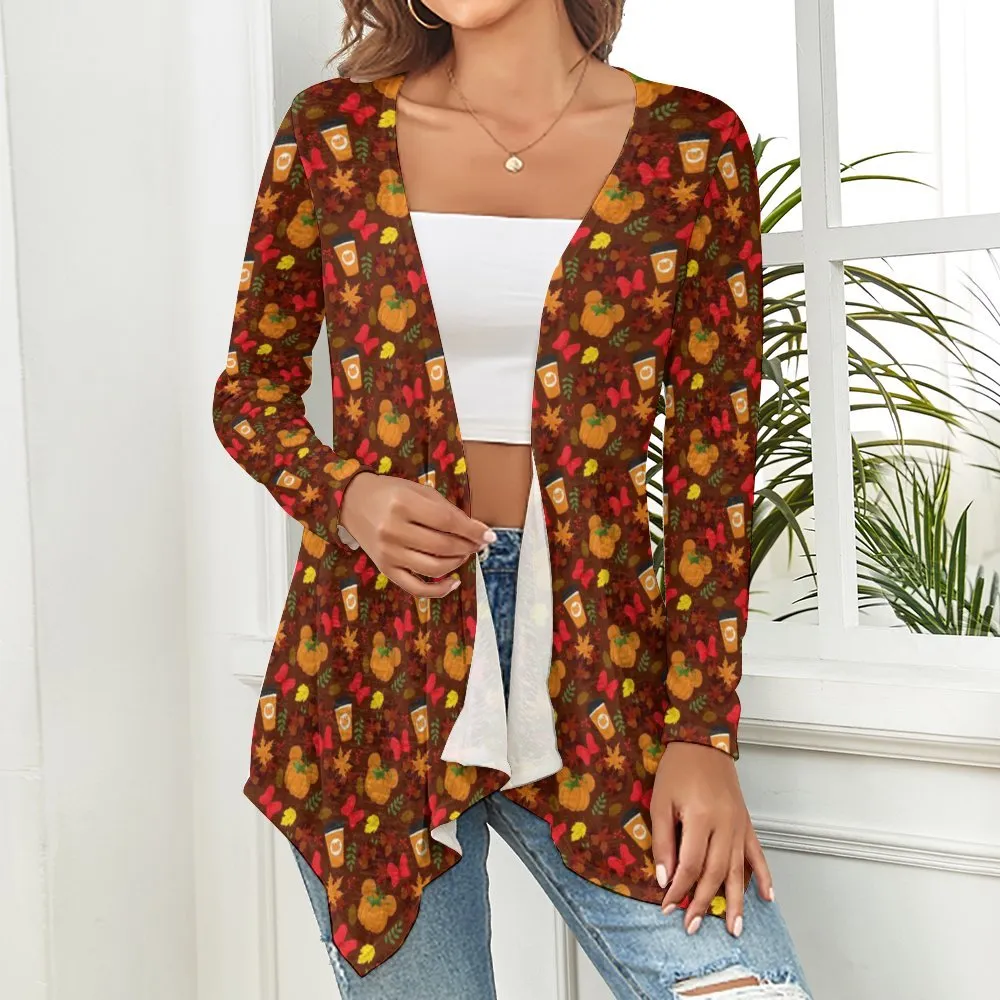 Fall Pumpkins Women's Short Cardigan