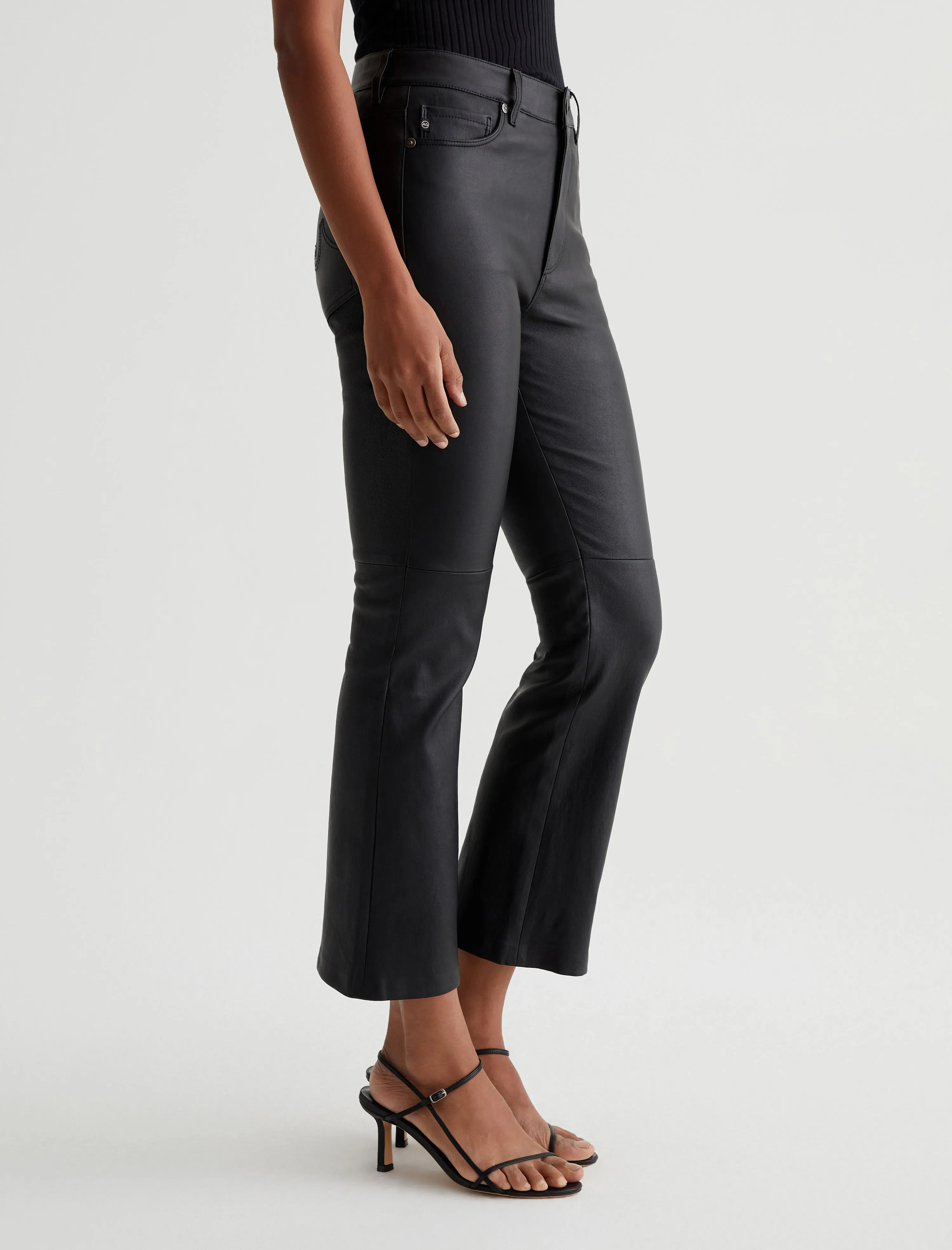     Farrah Boot Crop   Leather Mid-Rise Fit  