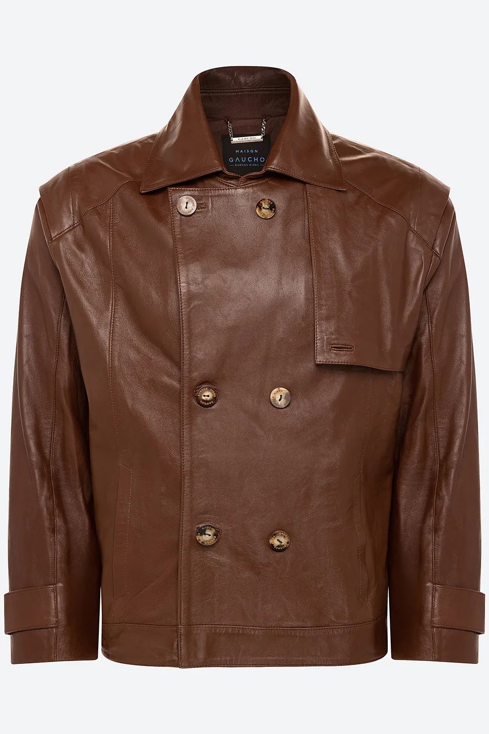 Fausto Leather Trench Jacket