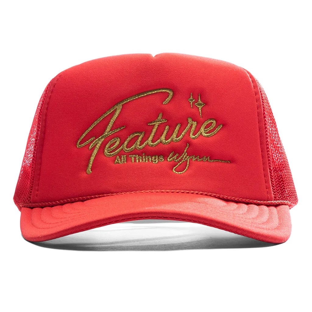 Feature x Wynn Shine Trucker - Red