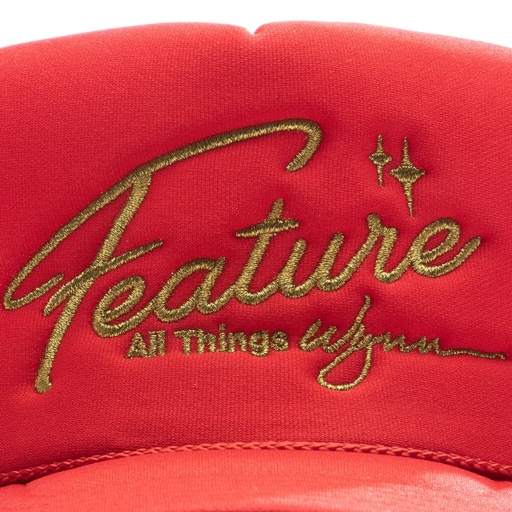 Feature x Wynn Shine Trucker - Red