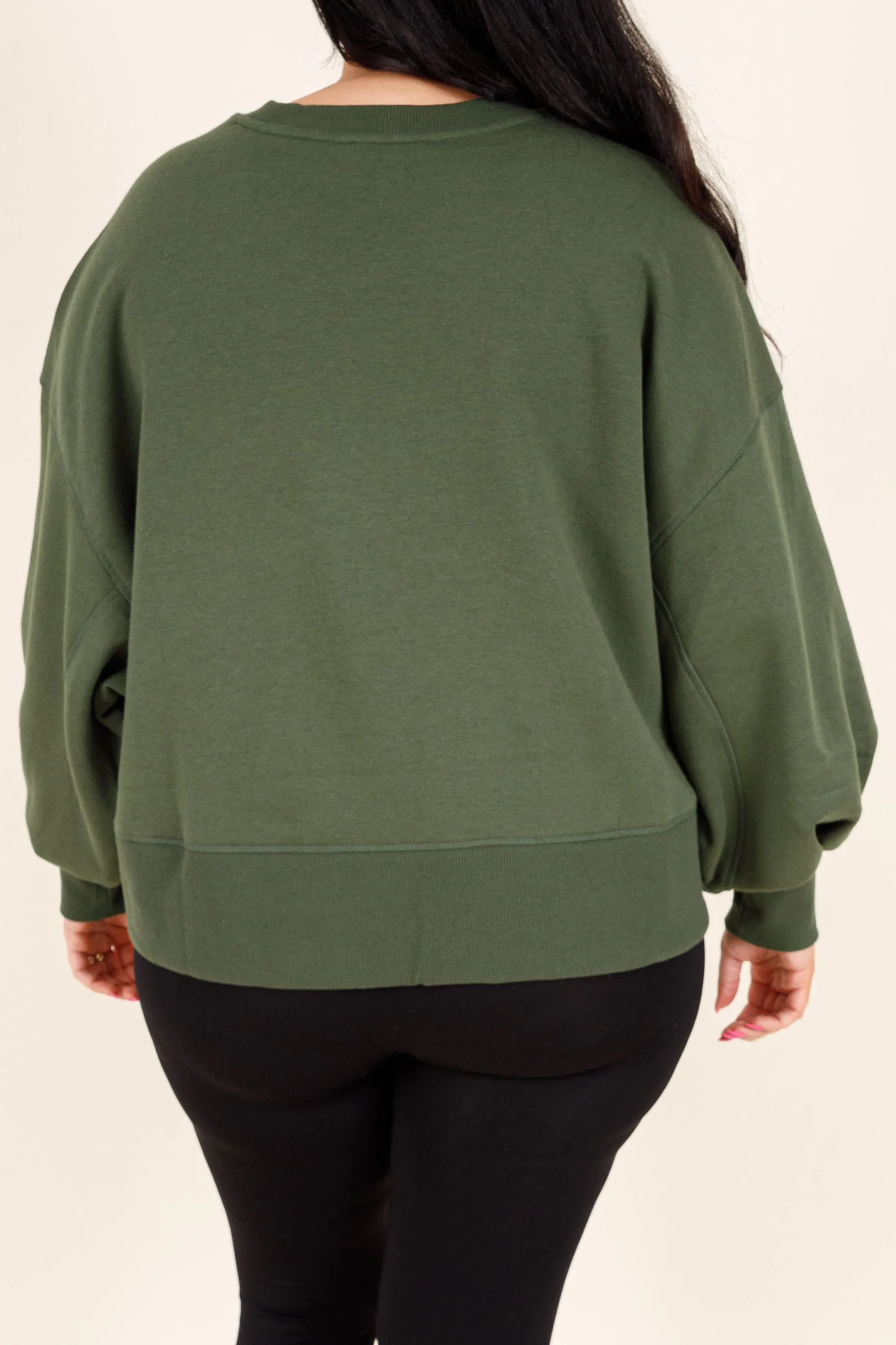 Feeling Free Pullover, Army Green
