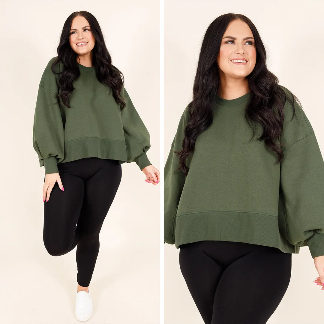 Feeling Free Pullover, Army Green