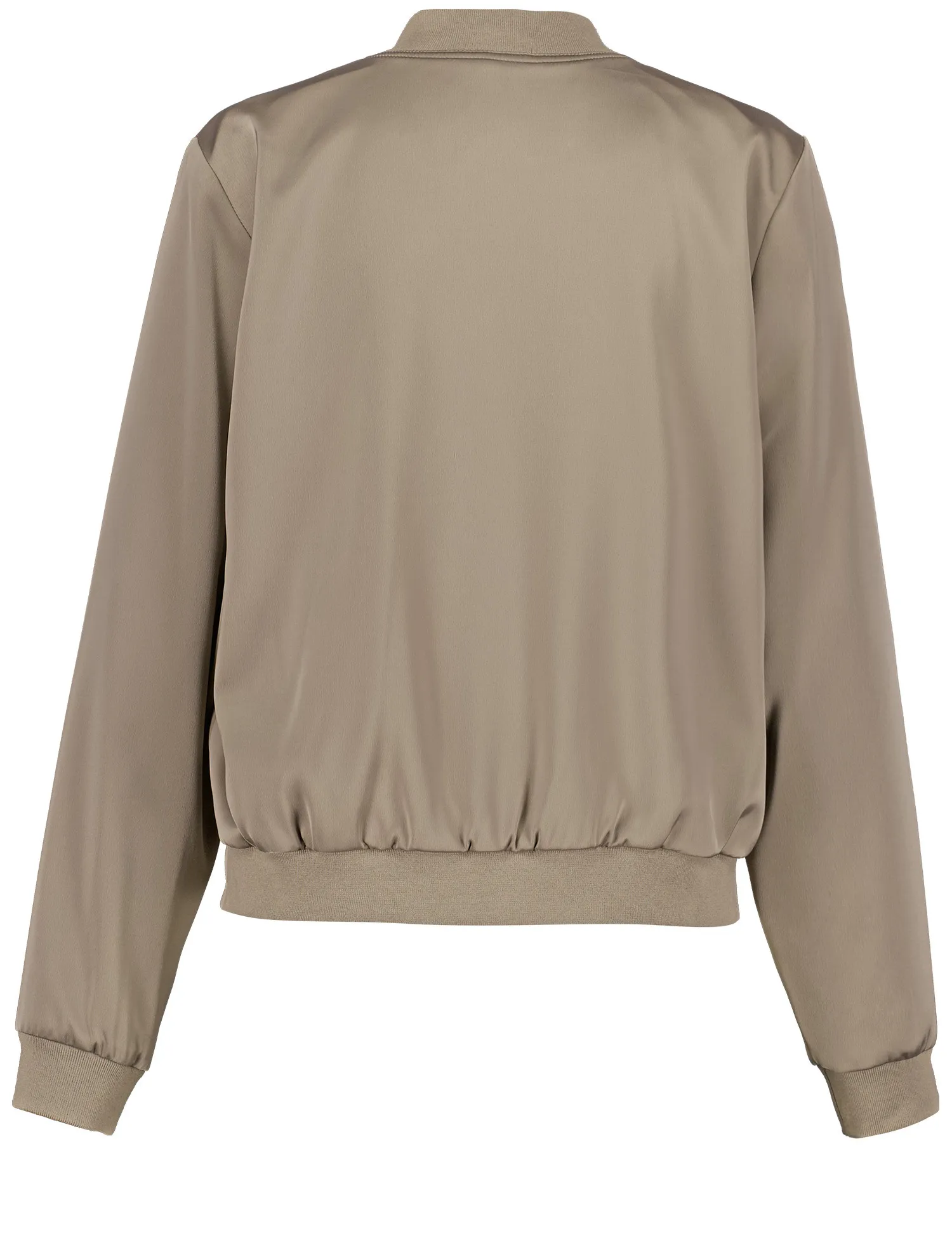 Feminine satin bomber jacket