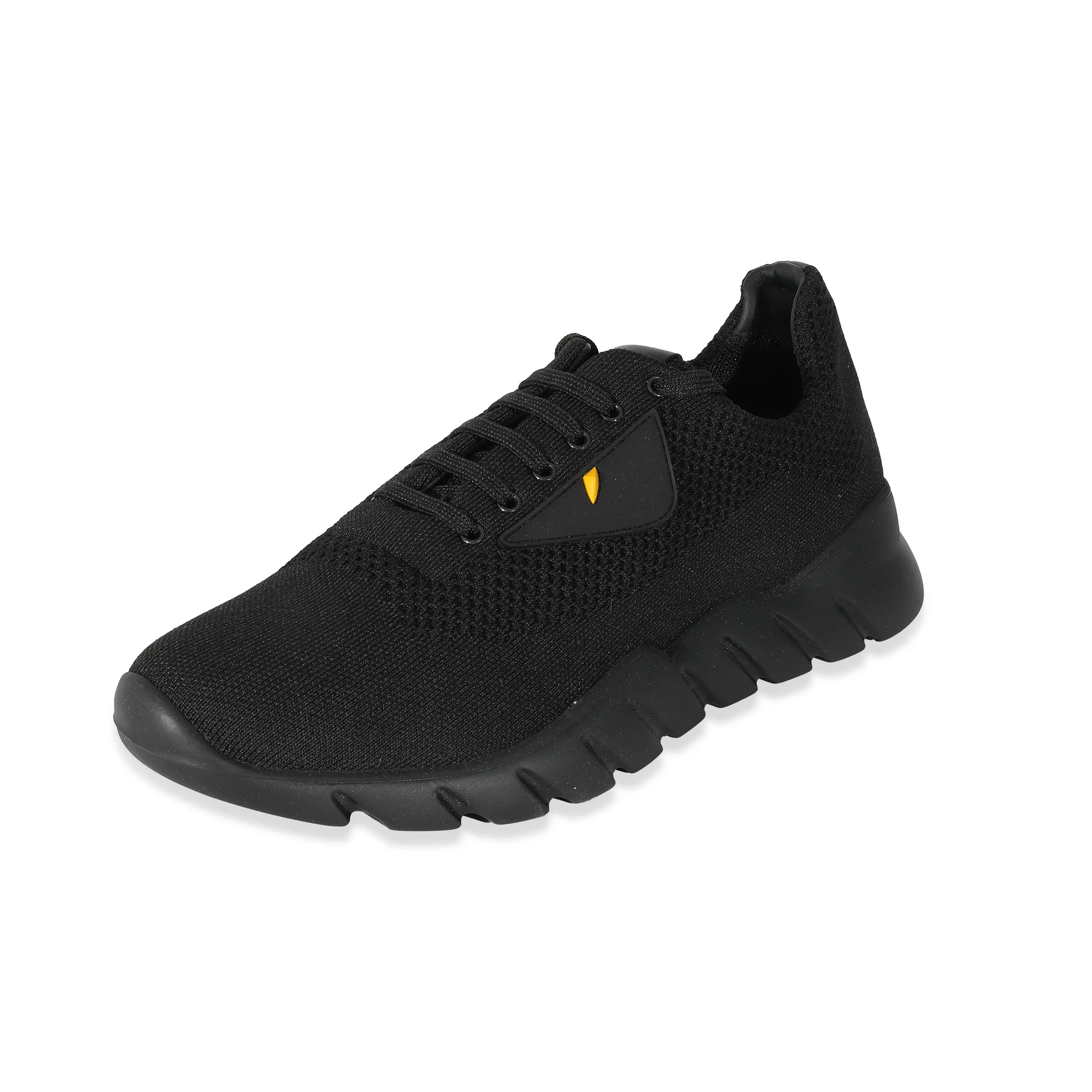 Fendi Black Monster Mesh Knit Runner Sneakers