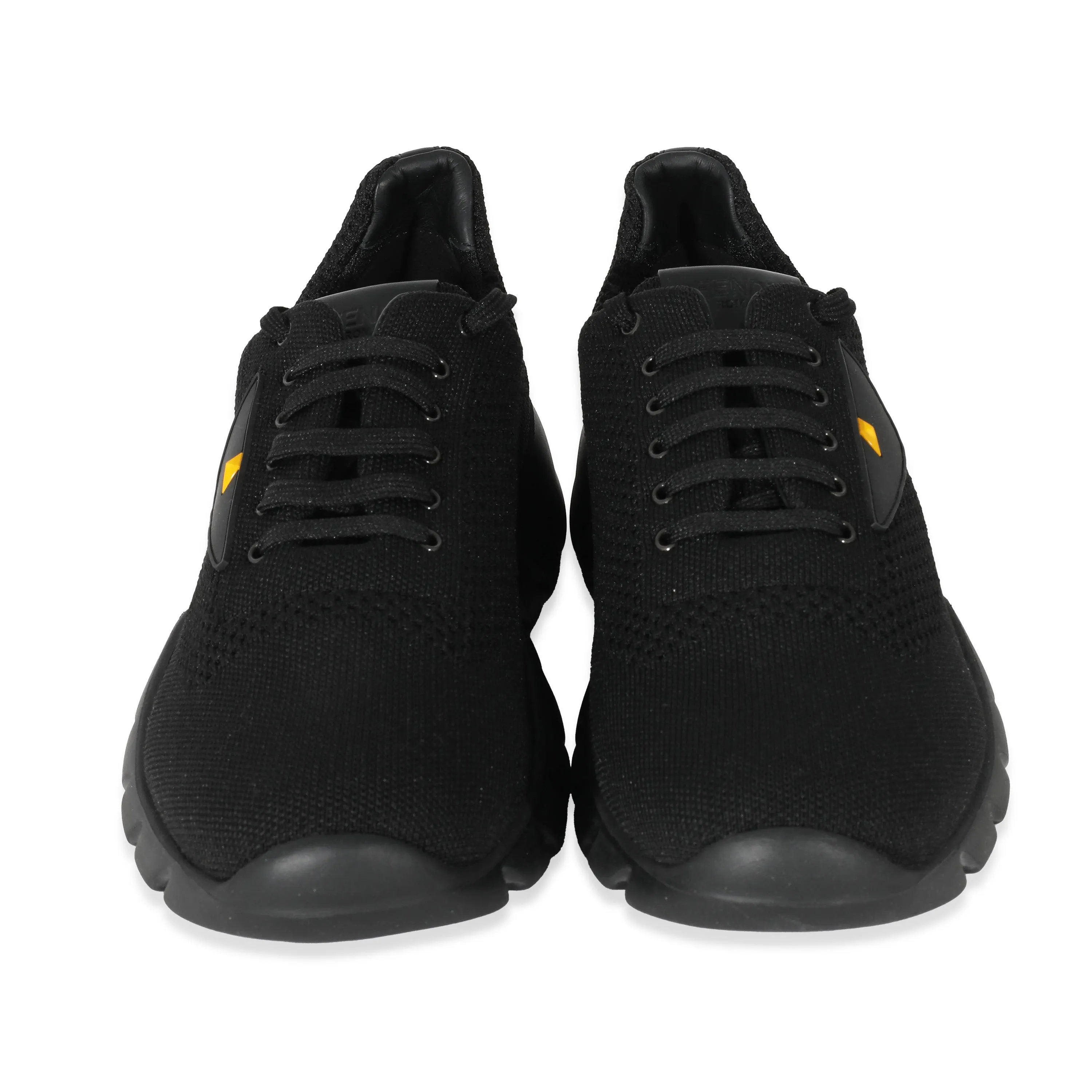 Fendi Black Monster Mesh Knit Runner Sneakers