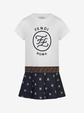 Fendi Girls Dress - & Black Logo Dress