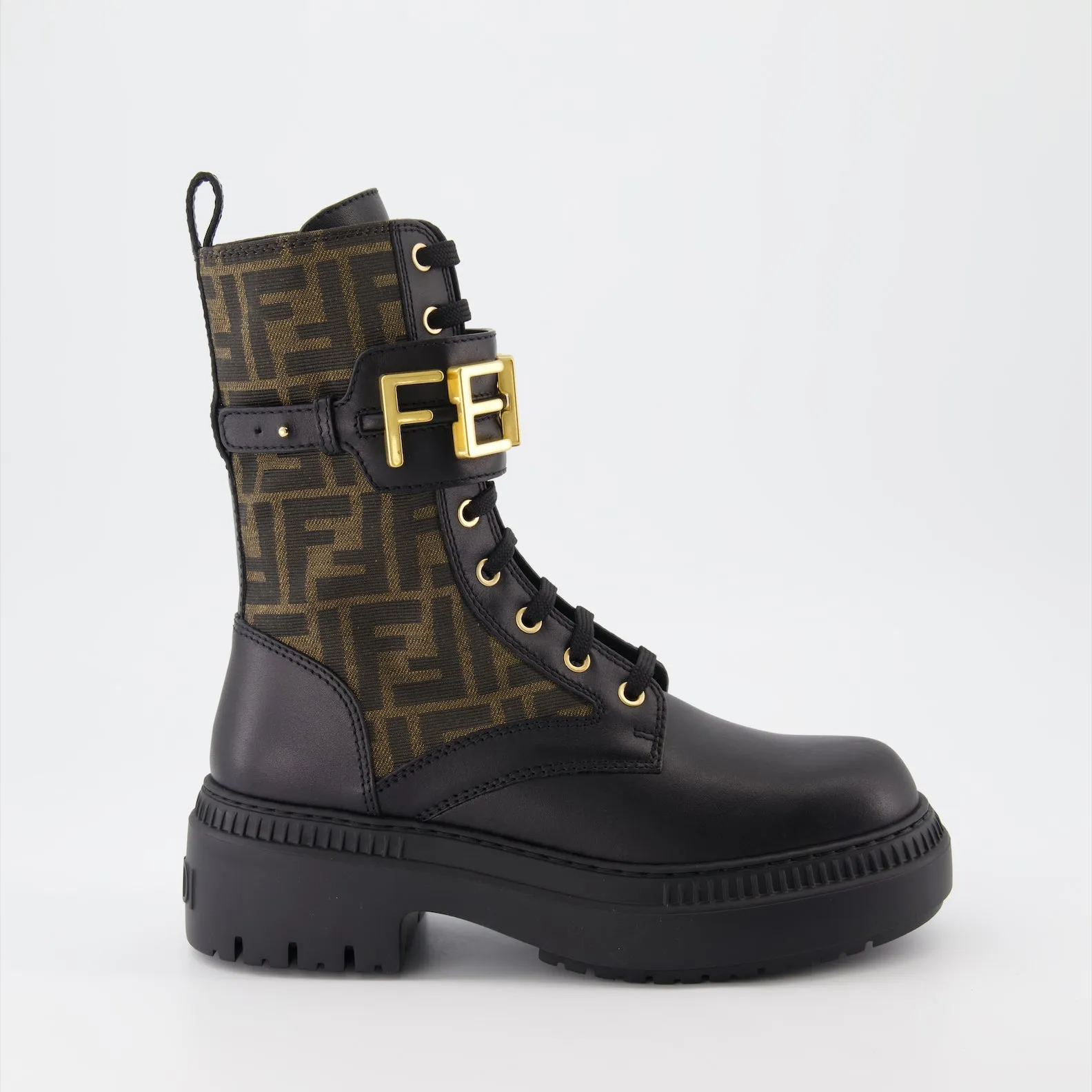 Fendigraphy Leather Boots