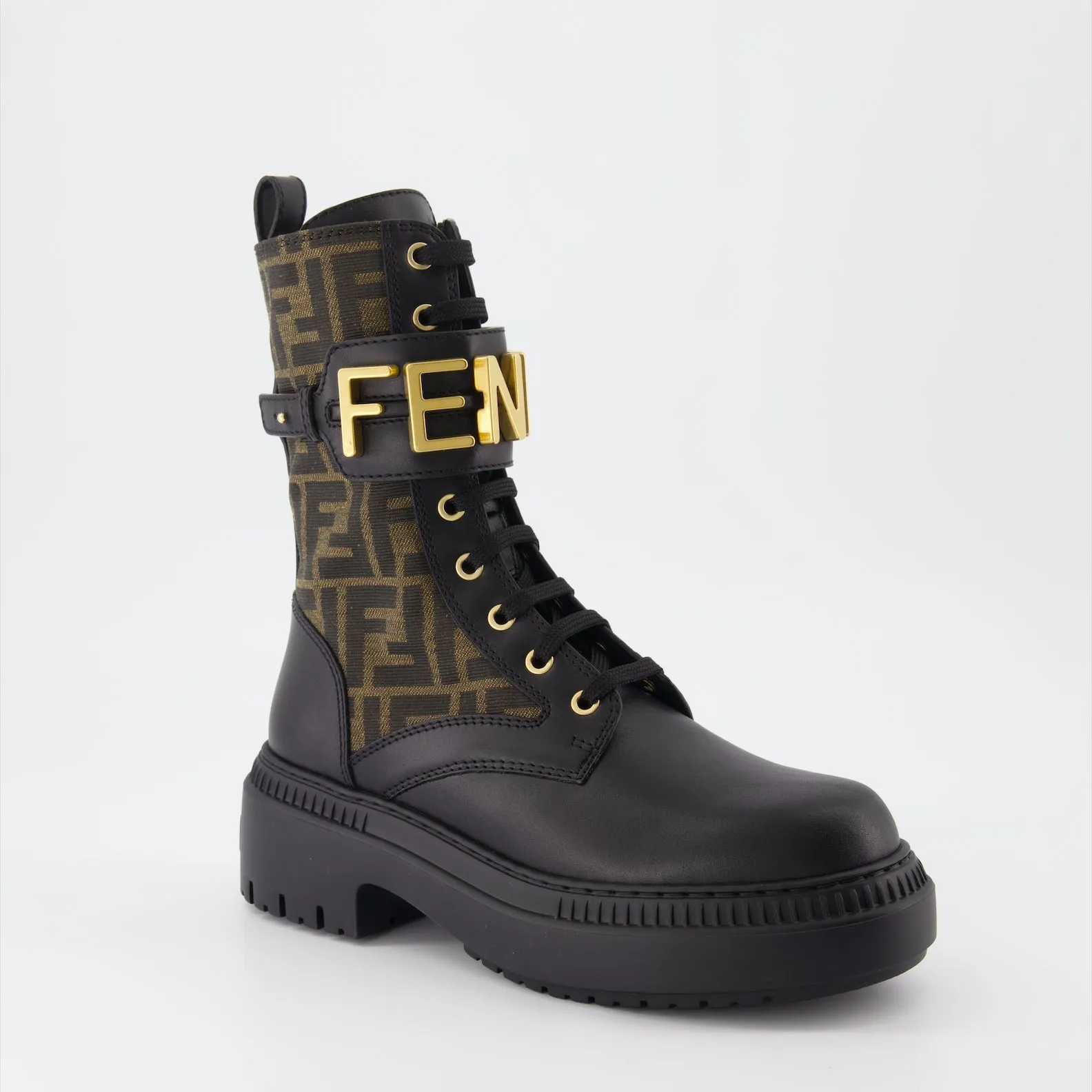 Fendigraphy Leather Boots