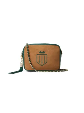 Finsbury tan & emerald Crossbody Bag