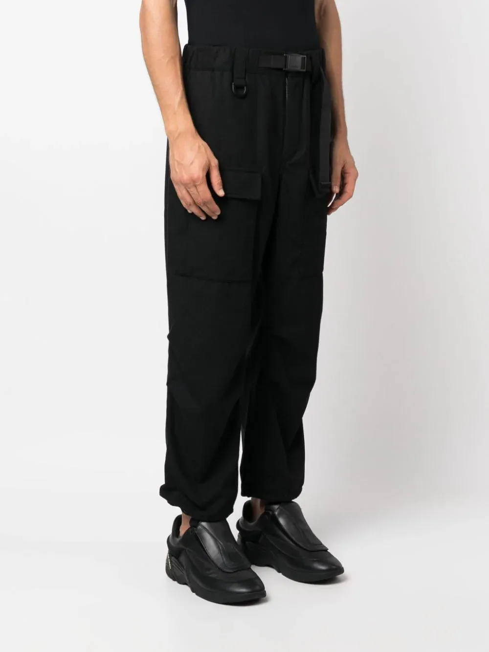 Flannel Cargo Pants - Black