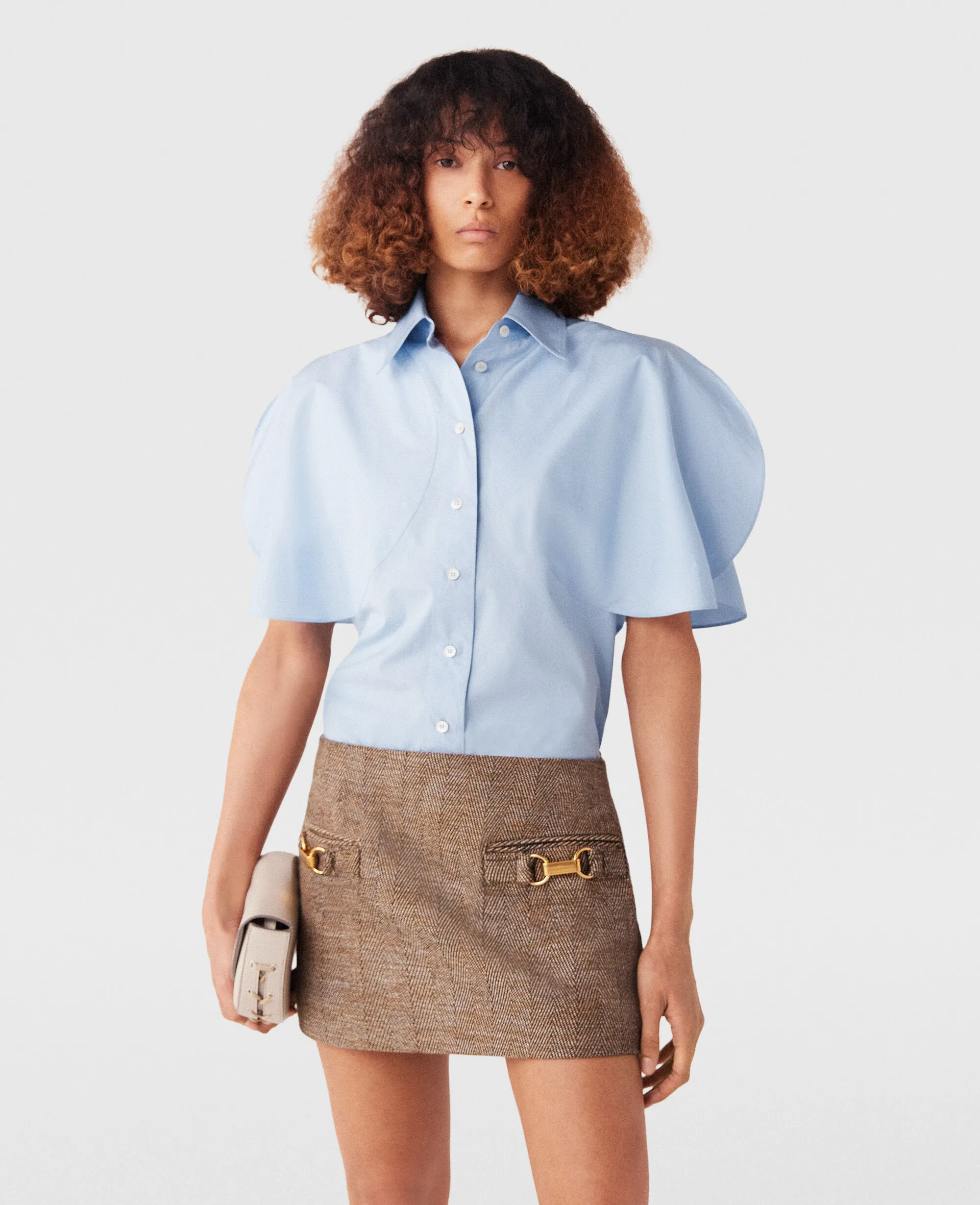 Flared Short Sleeve Shirt