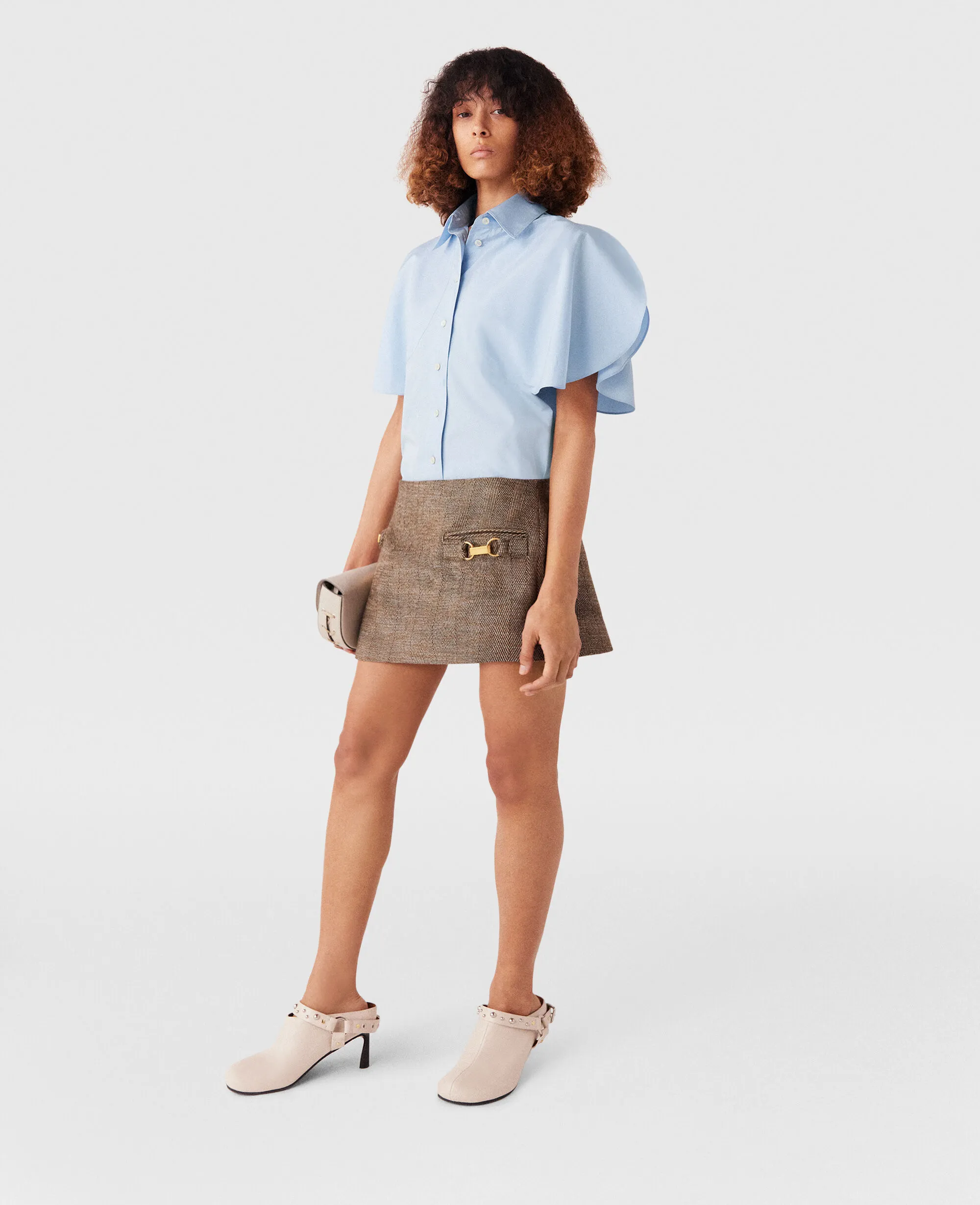 Flared Short Sleeve Shirt