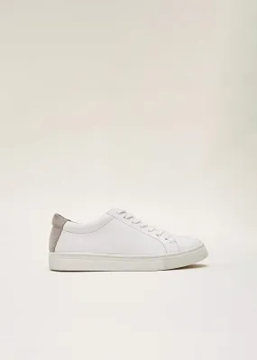 Fleur White Leather Trainers