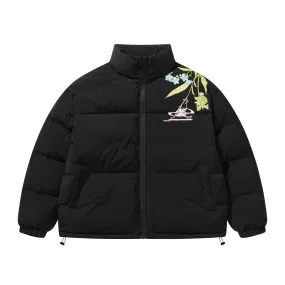 Floral Embroidery Down Jacket