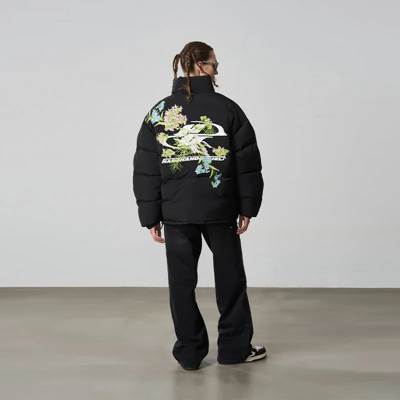 Floral Embroidery Down Jacket