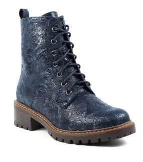 Floral Lace Up Ankle Boot - Roseville
