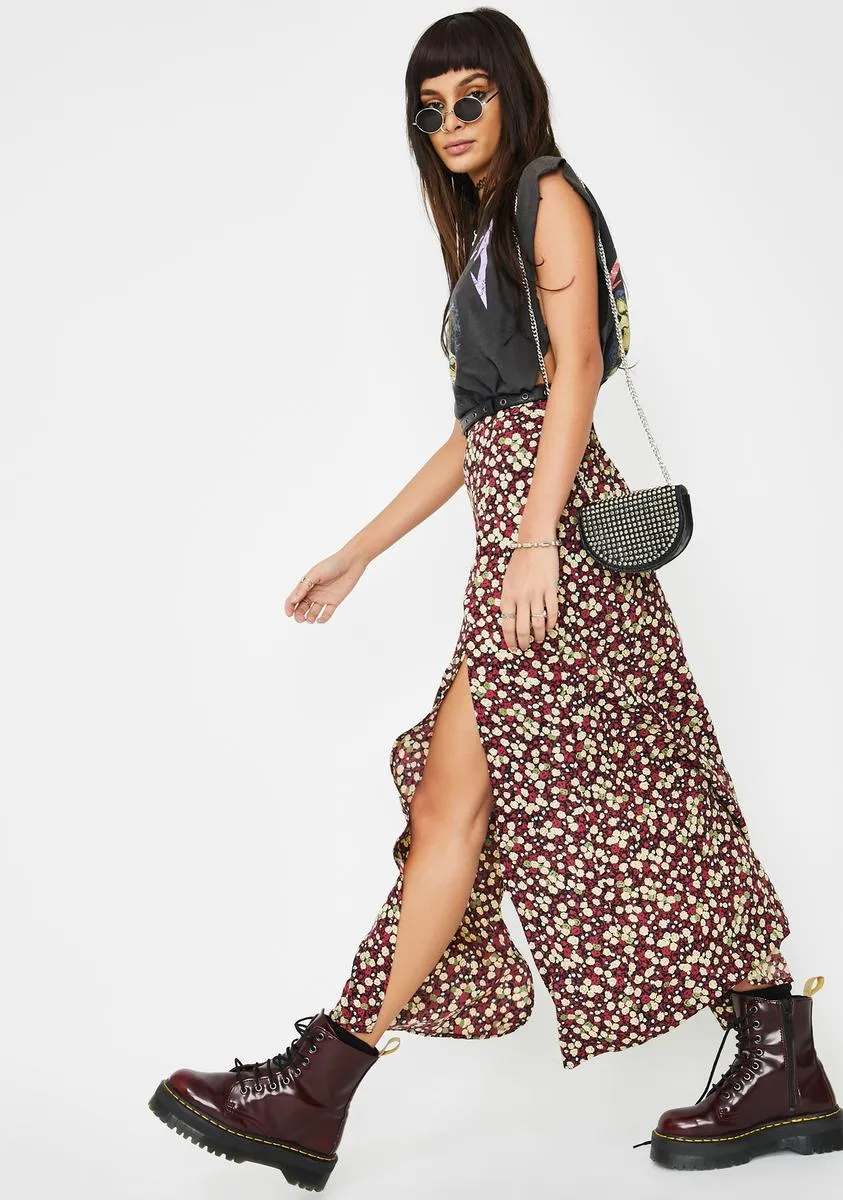 Floral Mica Maxi Skirt-