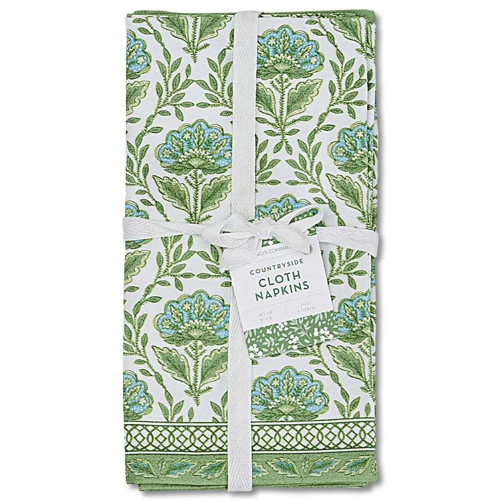 Floral Pattern Napkins Set of 4