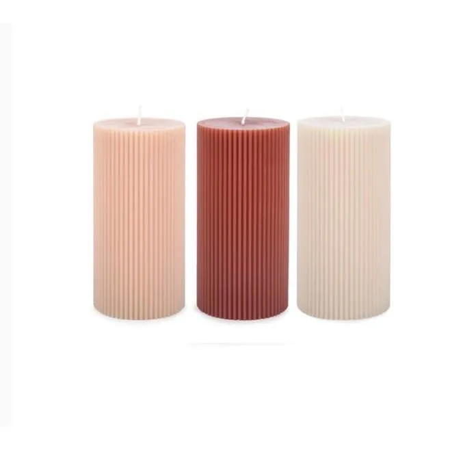 Floral Society Fancy Pillar Candles