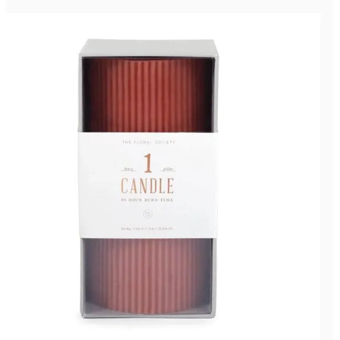 Floral Society Fancy Pillar Candles