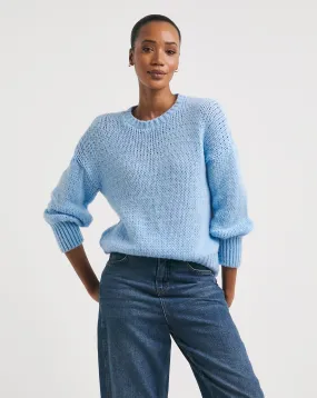 Fluffy Balloon Sleeve Jumper