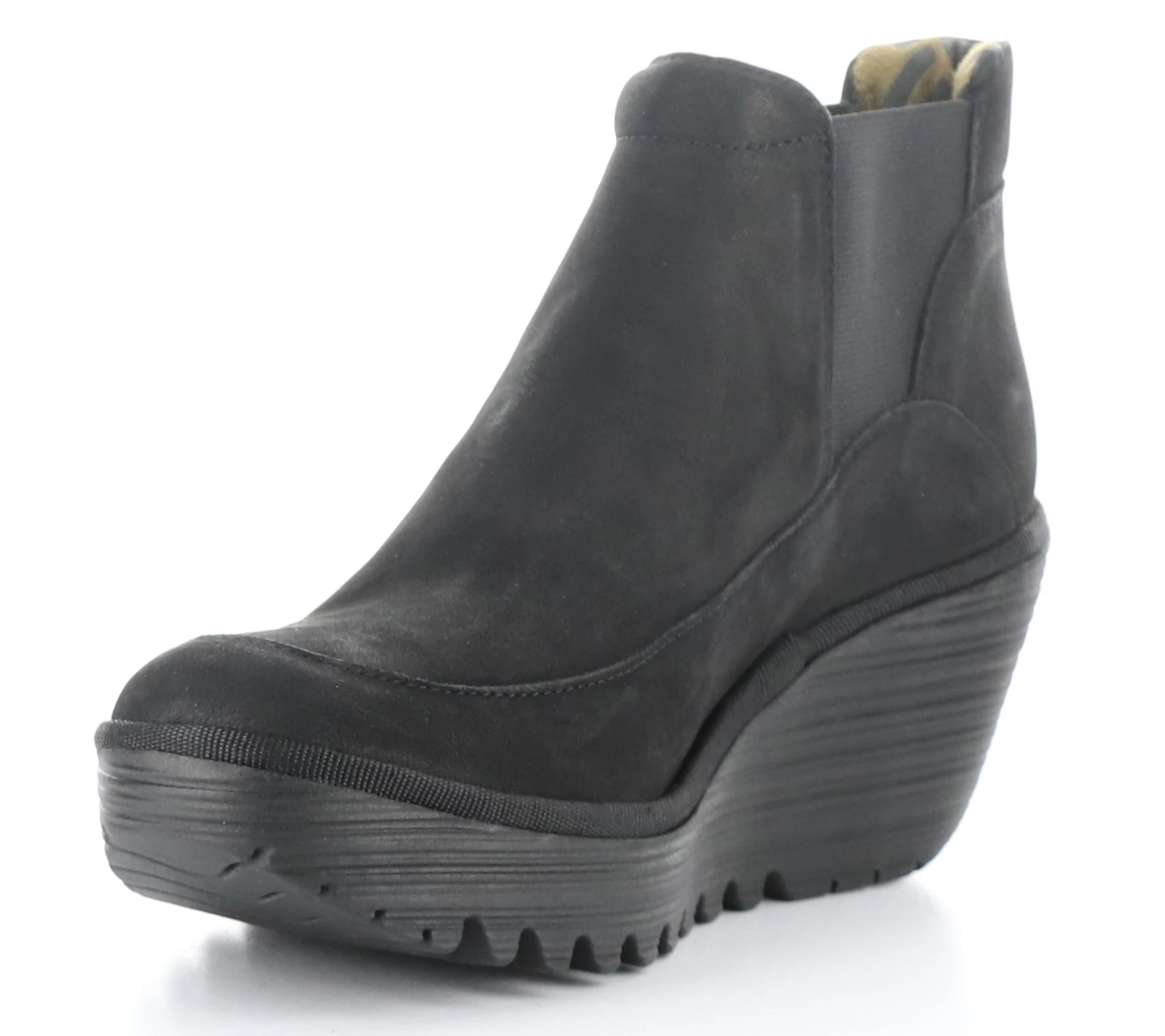 Fly London Suede Pull On Wedge Boot- Yofi