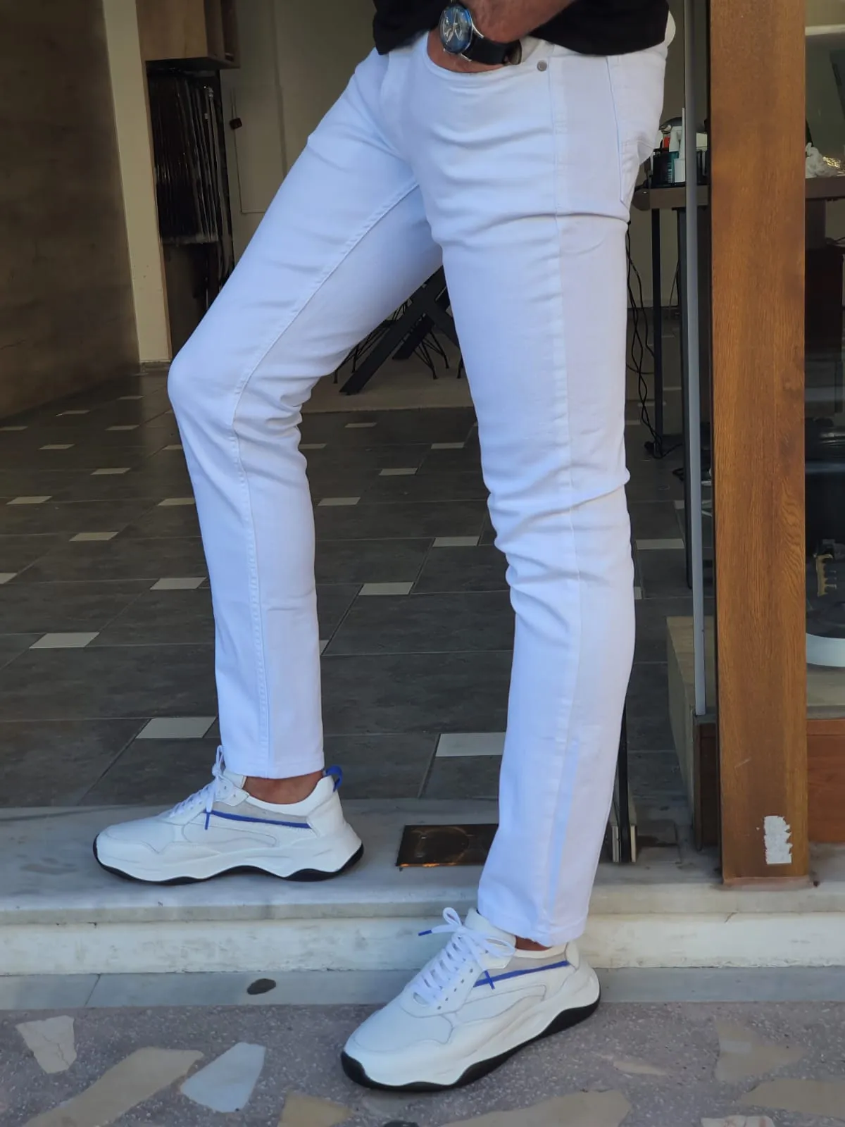 Forenzax White Slim Fit Jeans