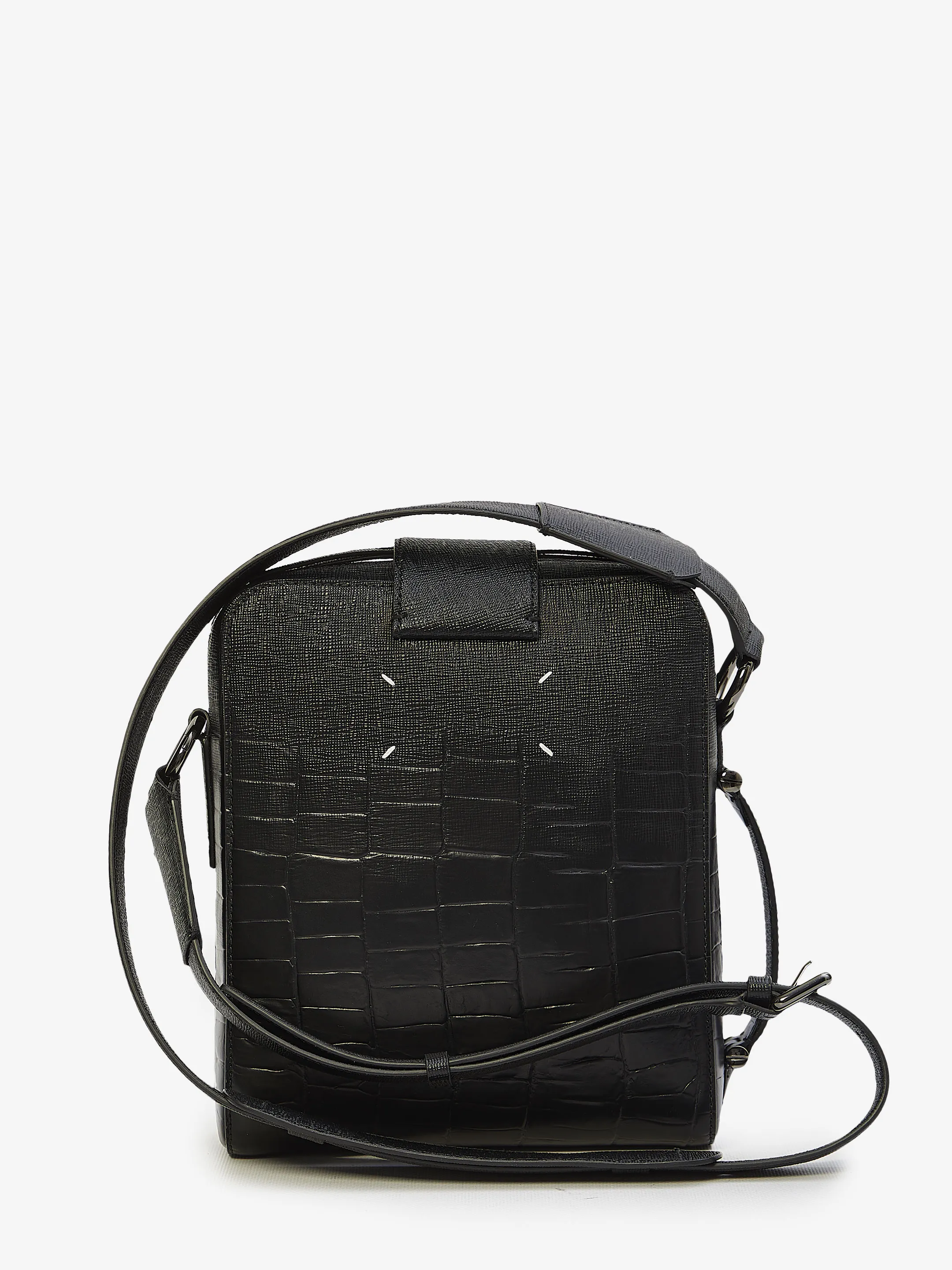 four-stitch leather shoulder bag