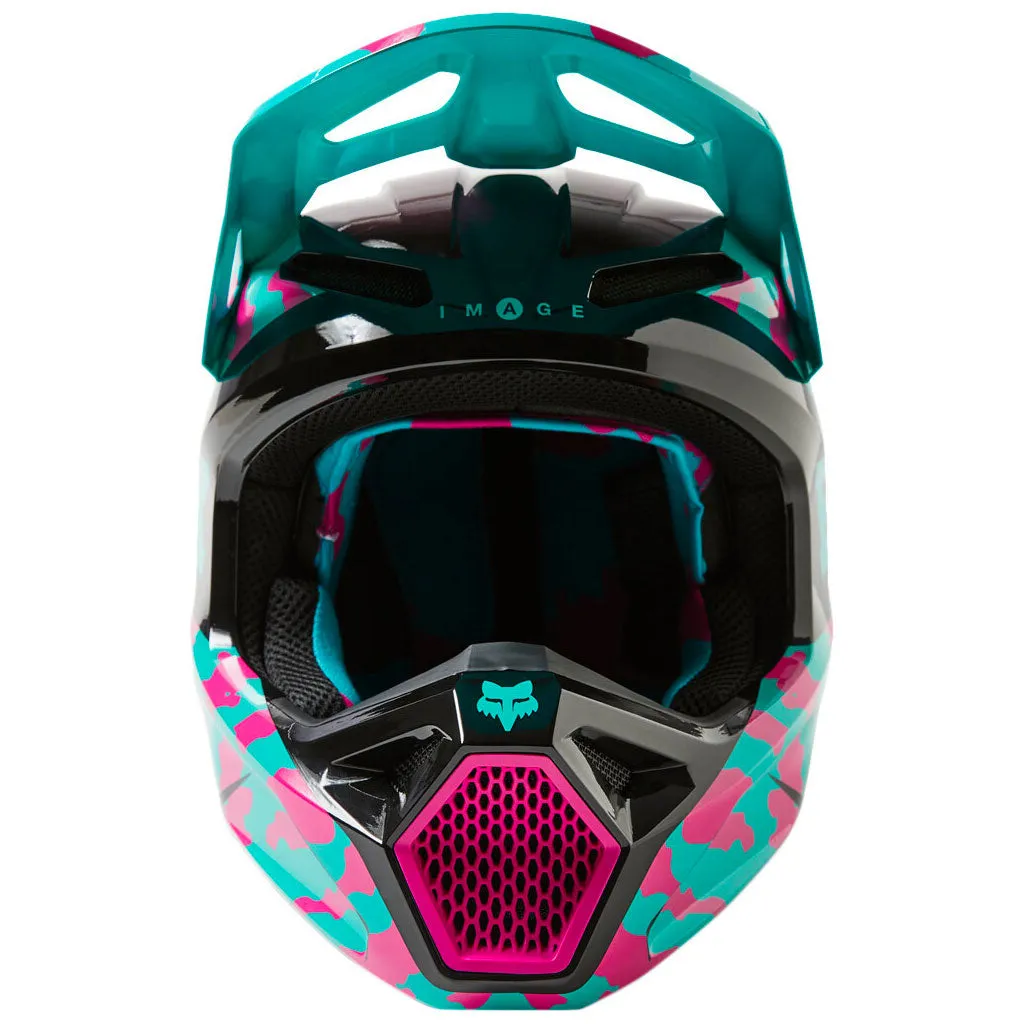 Fox - V1 Nuklr Teal Helmet