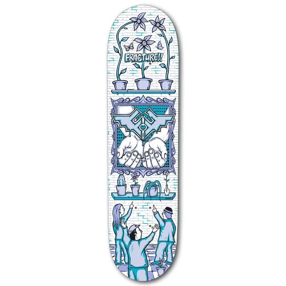 Fracture x Adswarm Skateboard Deck Blue 8.25