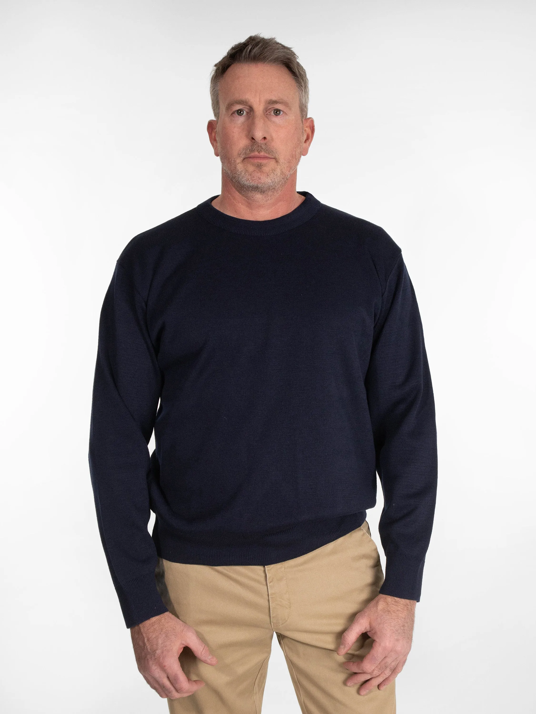 Franco Ponti Crew Neck Pullover in Navy