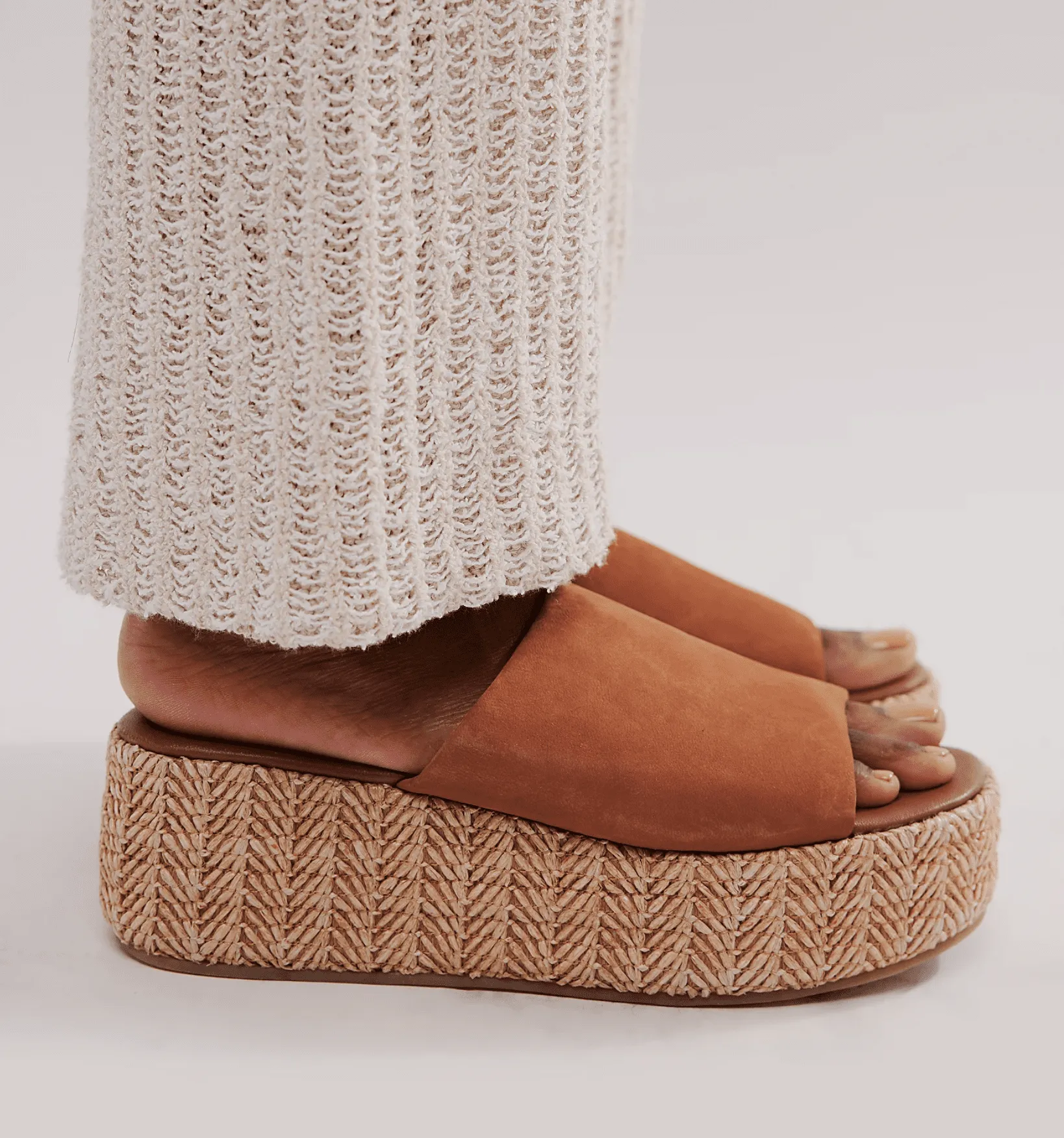 Free People Harbor Raffia Platform Sandals