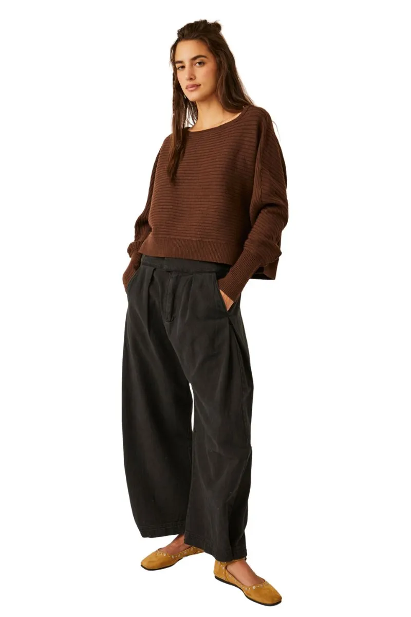 Free People Sublime Pullover in Chocolate Lava
