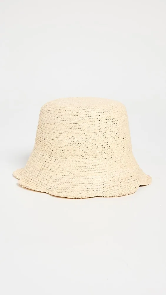 Freya   Packable Scallop Crochet Bucket Hat 