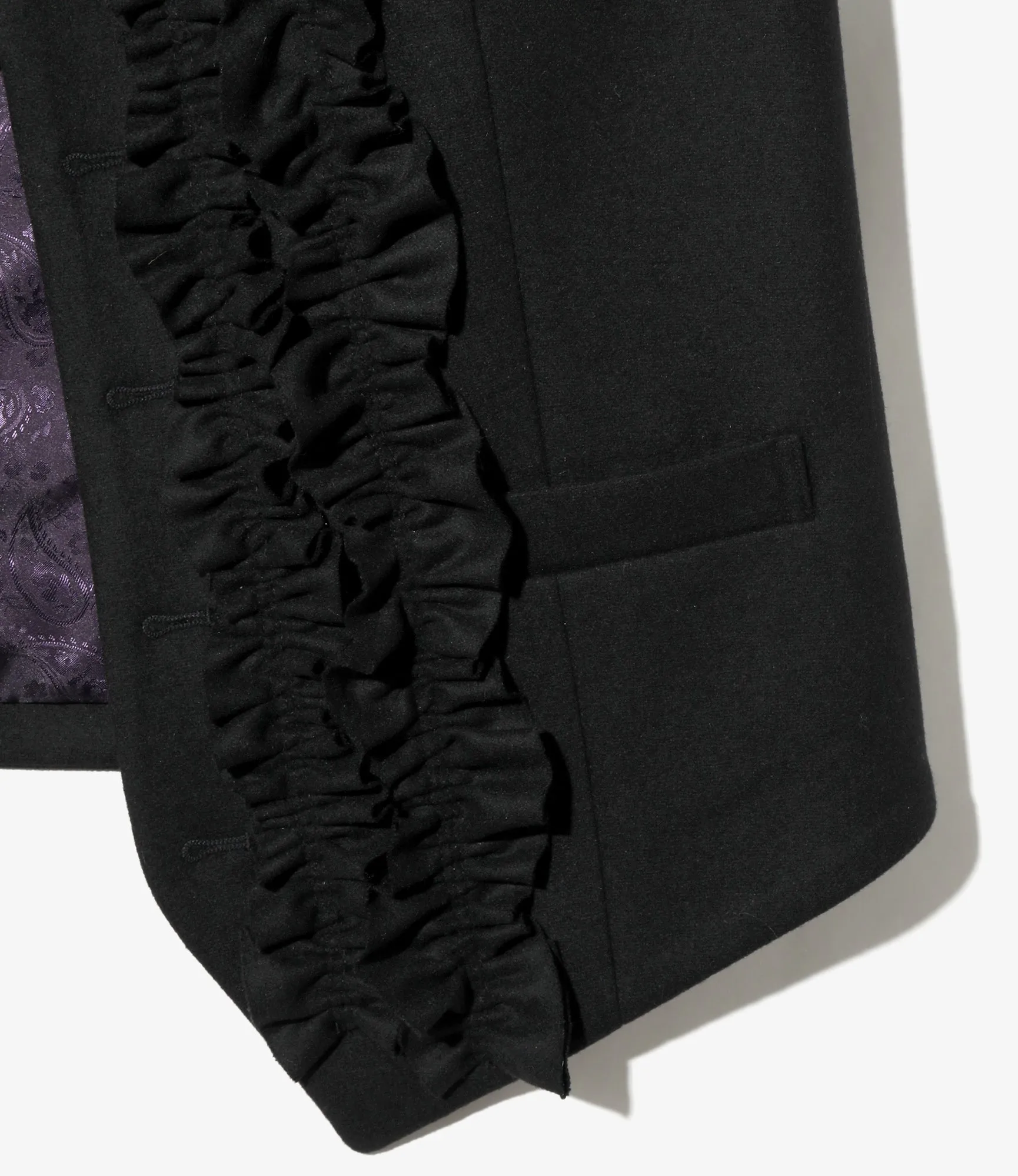 Frill Vest –Black Flannel