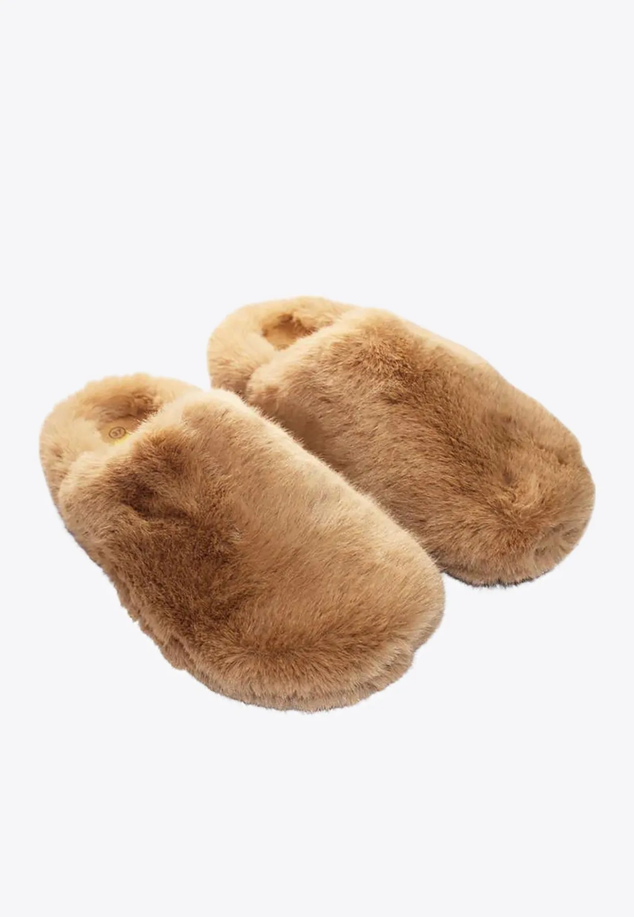 Furry Faux-Fur Slippers