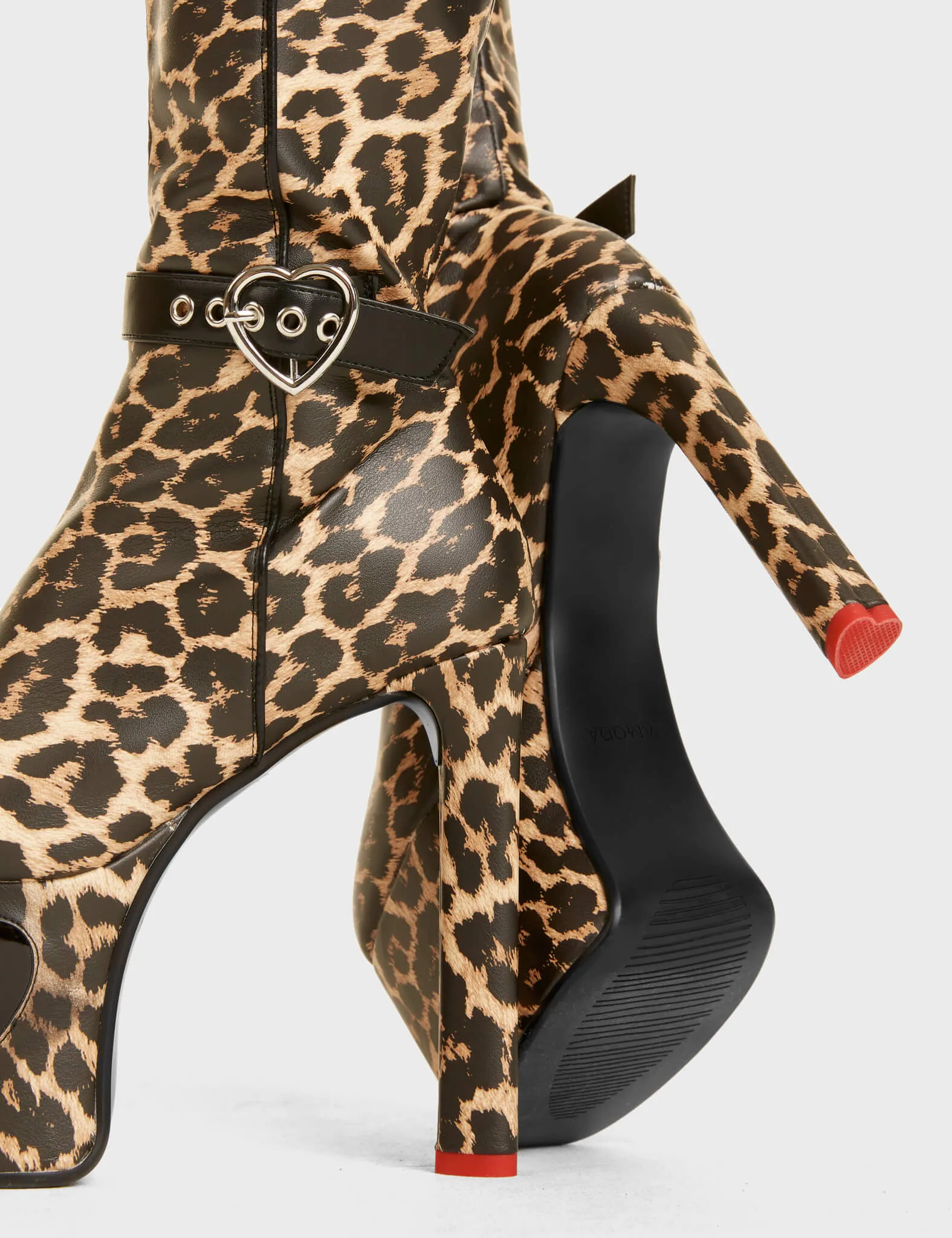 Fuzzy Platform Knee High Boots