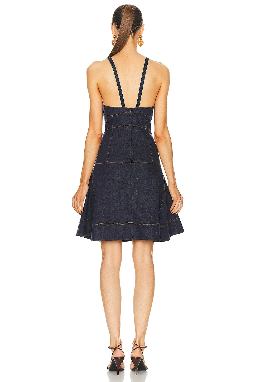 FWRD Renew Fendi Denim Dress & Vest Set -        