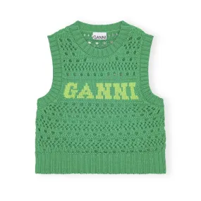 GANNI Cotton Rope Short Vest (Juniper)