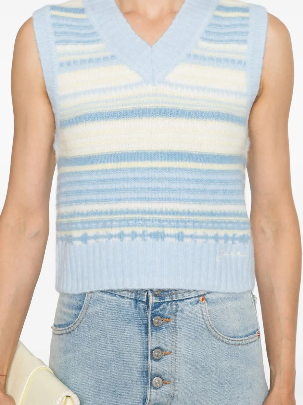 GANNI    Ganni Striped Wool Vest