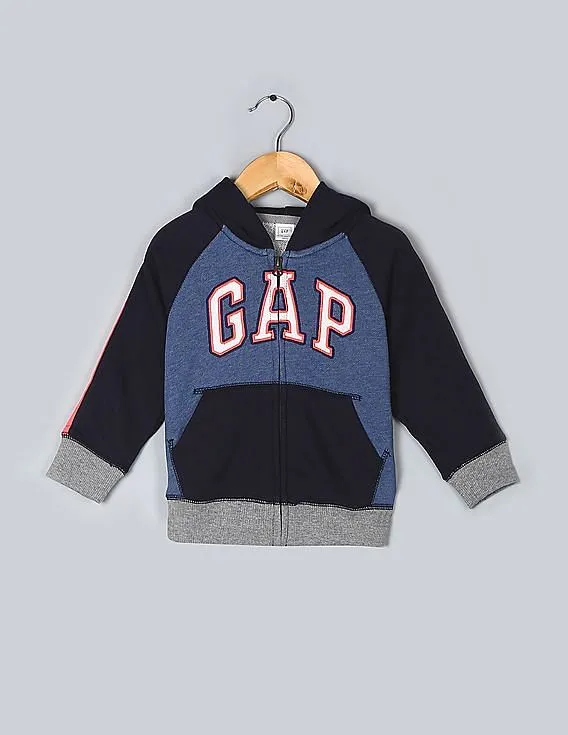 GAP Baby Blue French Terry Blocked Hoodie