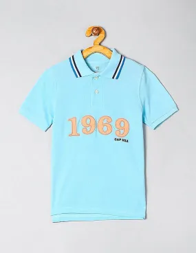 GAP Boys Blue Logo Polo Shirt