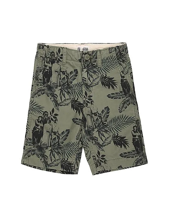 GAP Boys Green Star Wars™ Shorts