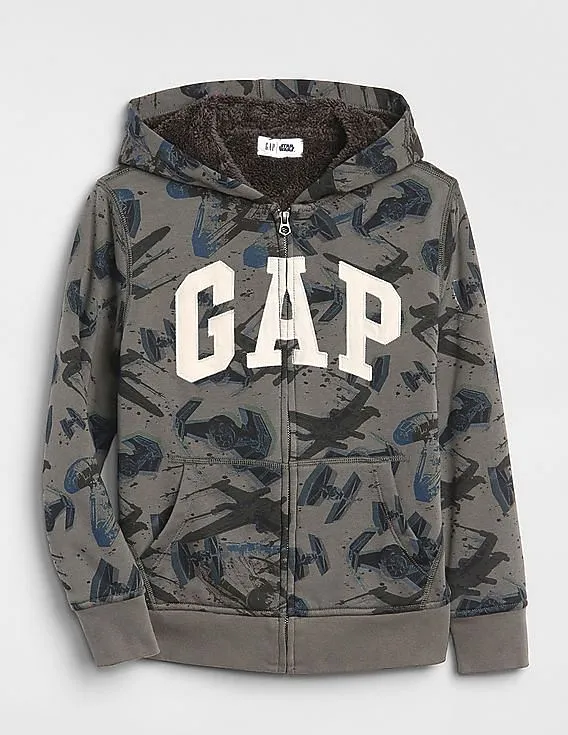 GAP Boys Grey Star Wars™ Logo Hoodie Sweatshirt