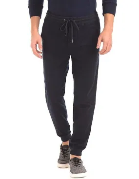 GAP Men Blue Textured Twill Joggers